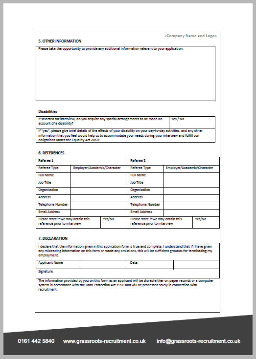 form for uk application job To Grassroots How Job Guide Application  Forms